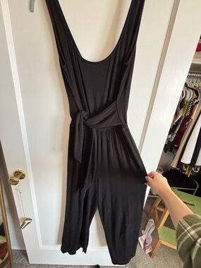 BB Dakota Black Sleeveless Tie-Waist Jumpsuit
